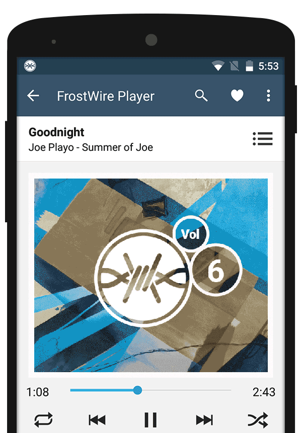 New Media Player for FrostWire for Android